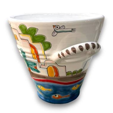Secchiello Porta-ghiaccio Dammusi ceramiche artigianali siciliane de simone Secchiello Porta-ghiaccio Dammusi ceramiche artigianali siciliane de simone